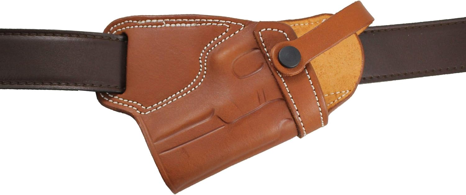 YT HOBBY Real Handmade Leather Small of Back SOB Gun Holster with Retention Strap