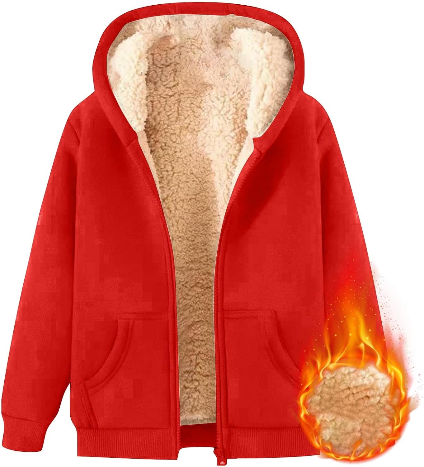 Girls Zip Up Cropped Hoodies Teen Long Sleeve Sweatshirts Kids Fall Casual Jacket with Pockets, 7 to 14 Years