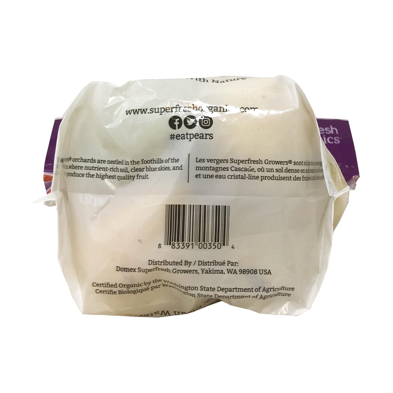 Organic Pear Bartlett Bag, 32 Ounce