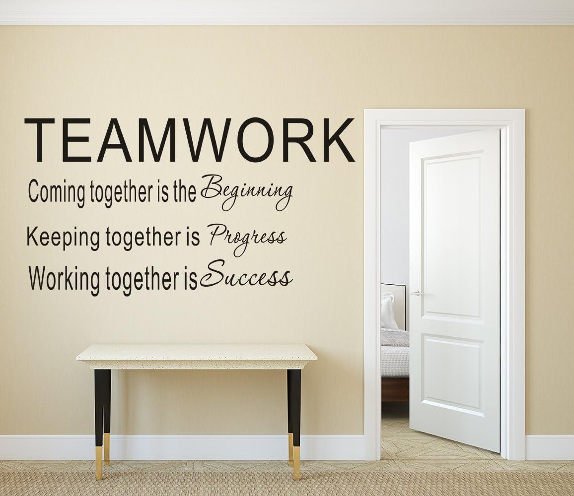 Large Teamwork Definition Office Vinyl Wall Decals Quotes Sayings Words Art Decor Lettering Vinyl Wall Art(T-Black)