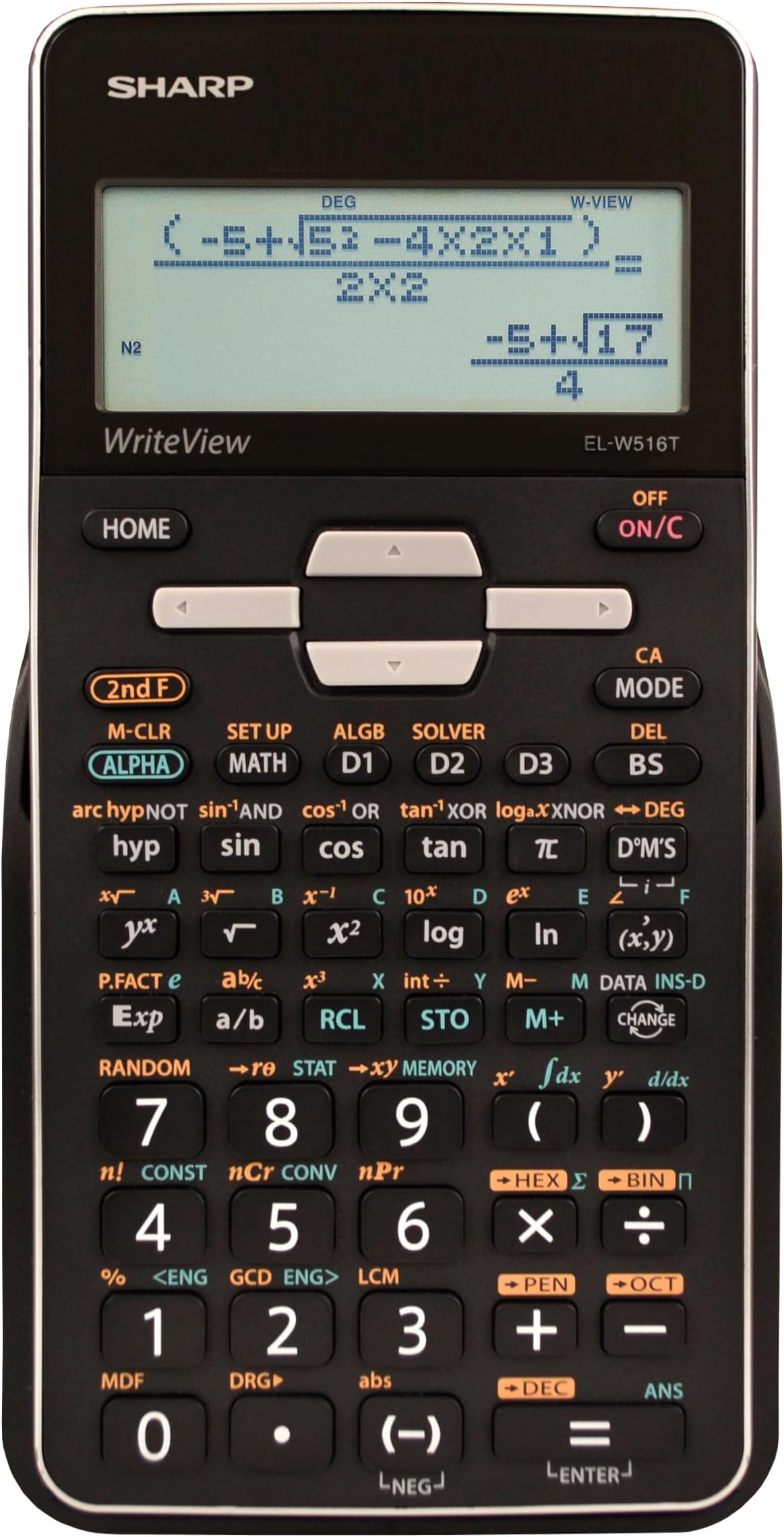 EL-W516TBSL Advanced Scientific Calculator with WriteView™ 4 Line Display & Solar Power