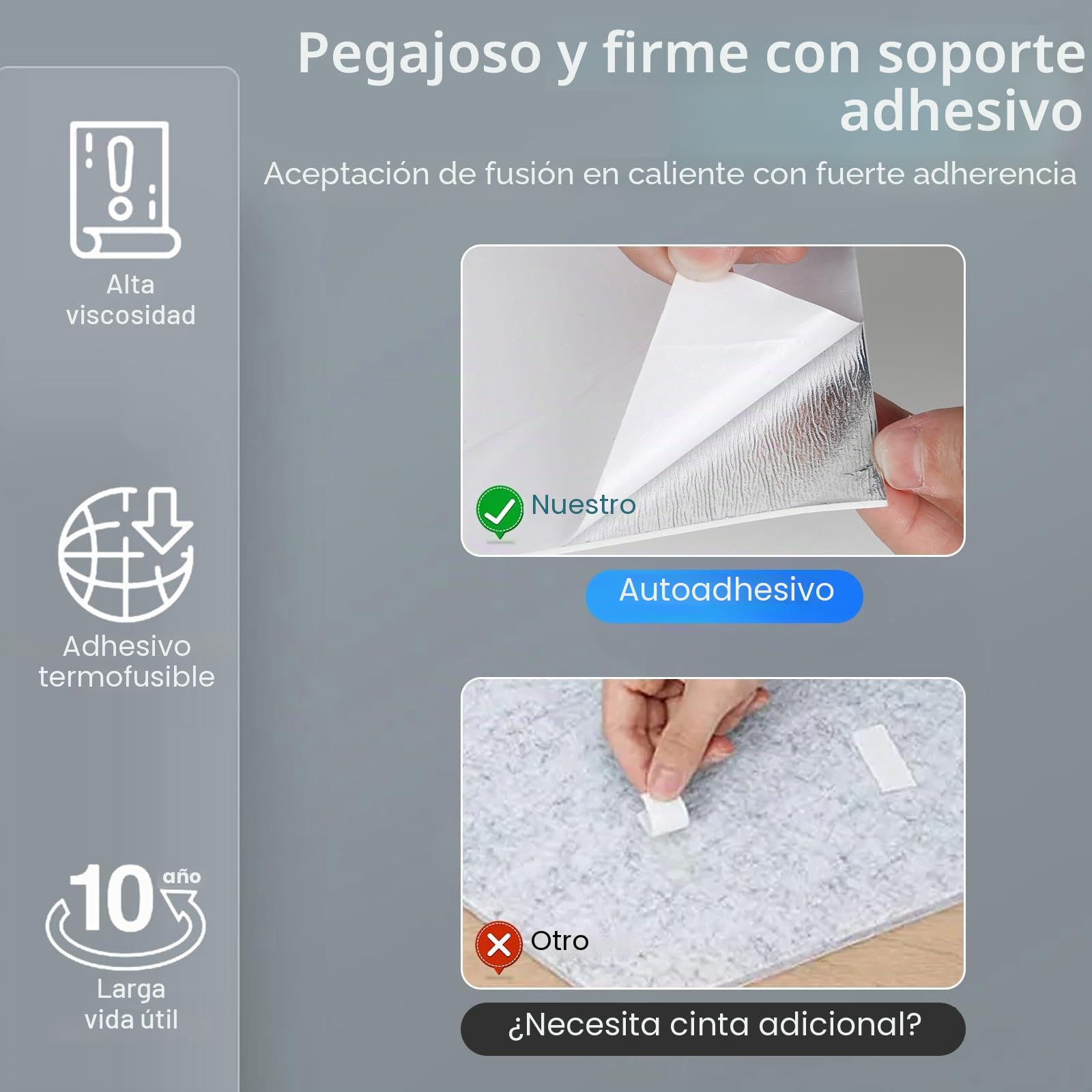Panel trasero de cocina autoadhesivo, 10 unidades, 30 cm x 60 cm, lámina protectora de pared trasera de 2,5 mm, lámina de PVC para cocina, baño (E)
