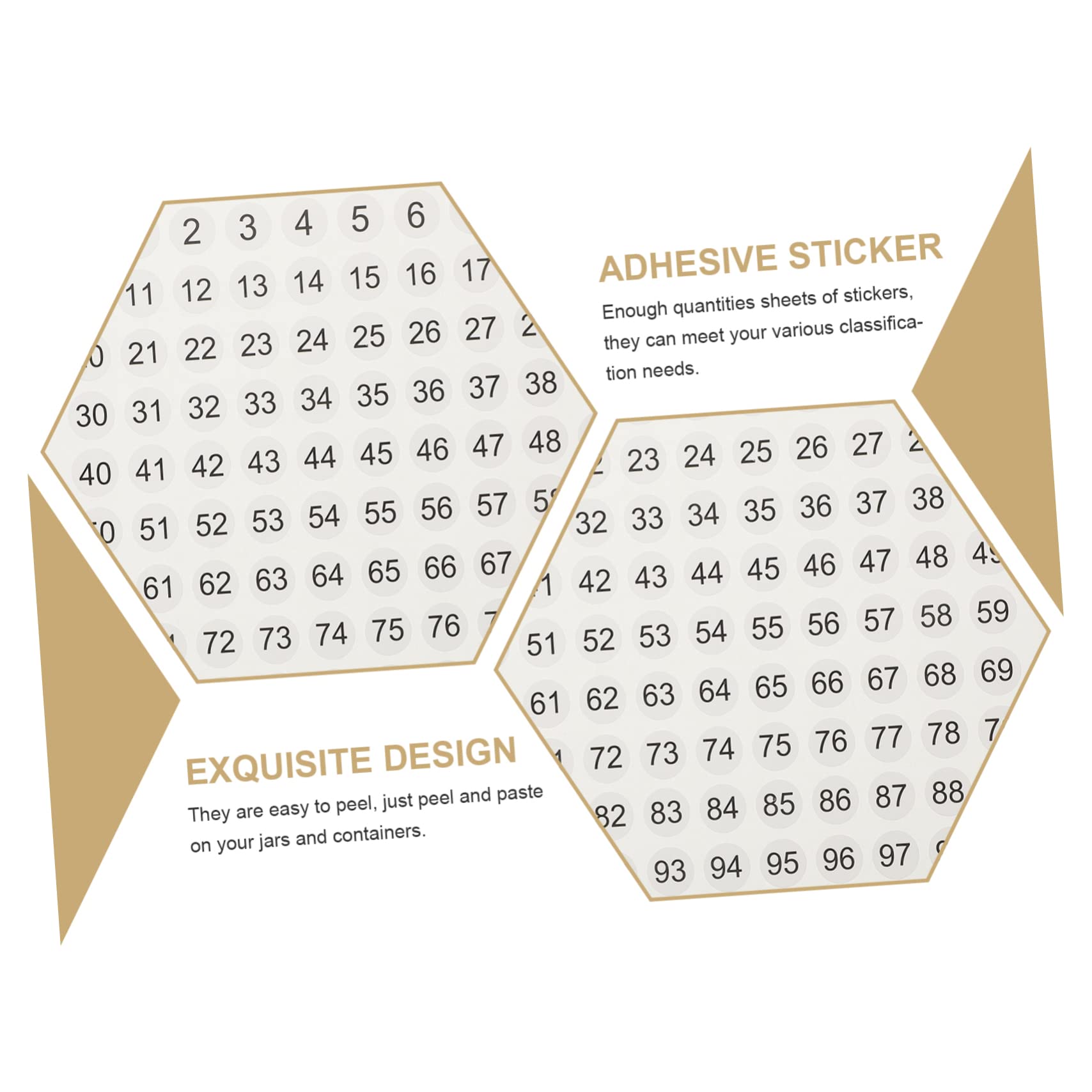 VILLCASE 5 Set Adesivi Per Etichette Classificazione Stickers Autoadesivi Per Contenitori E Conservazione Oggetti Per Organizzazione E Hobby Creativi 20 Pezzi*5