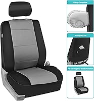 Vista 3 de FH Group - Juego completo de fundas de neopreno para asiento trasero dividido y delantero de respaldo bajo de auto/sedán/SUV, de neopreno, ajuste