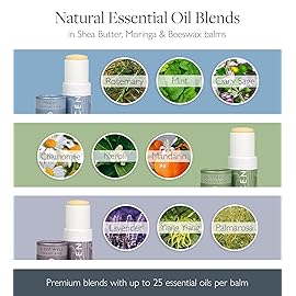 Scentered Aromatherapy Balm Gift Set - Calm & Confident - Pack of 3 Balms: Sleep Well, De-Stress, Focus - Rosemary, Cedarwood, Lavender Essential Oils - Aromatherapy Gifts for Women