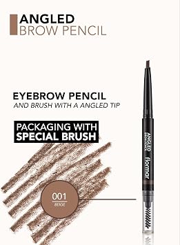 Angled Brow Fırça Başlıklı & Asansörlü Ucu Açılı Kaş Kalemi