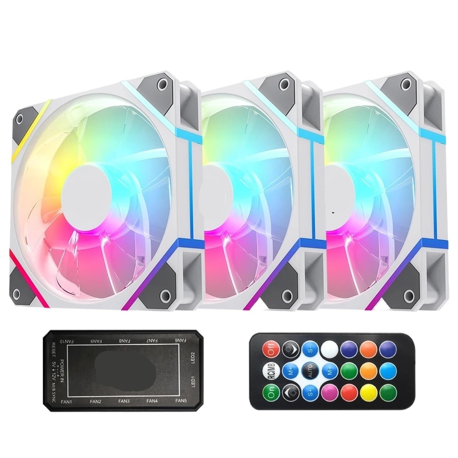 AM12 RGB Ventoinha PC Controladora 120mm Computer Case Fan Kit 6pin raffreddamento ad acqua CPU Ventole di Raffreddamento Argb 12cm Ventilador