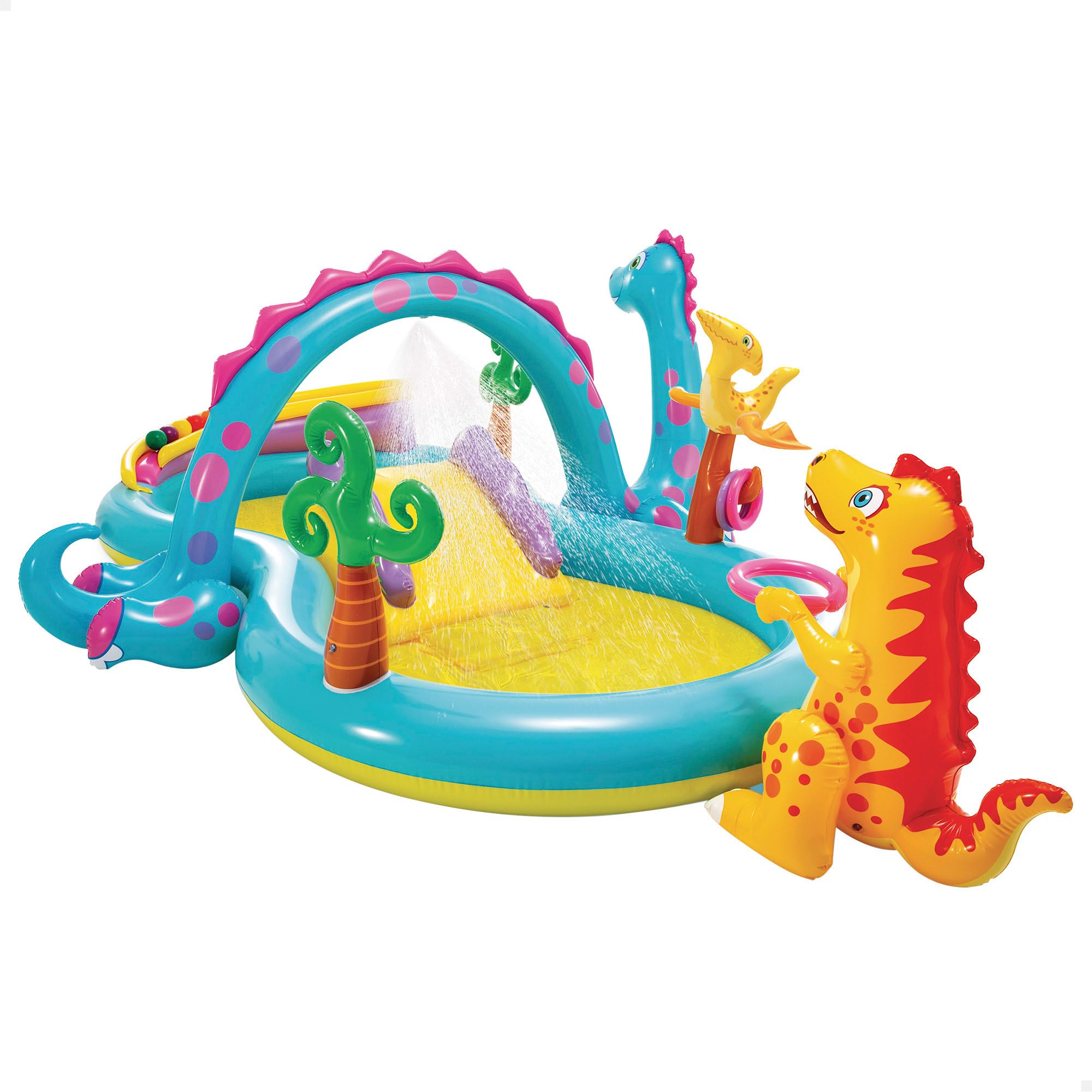 Intex Dino Slide & Pool, Multi-Colour, 57135