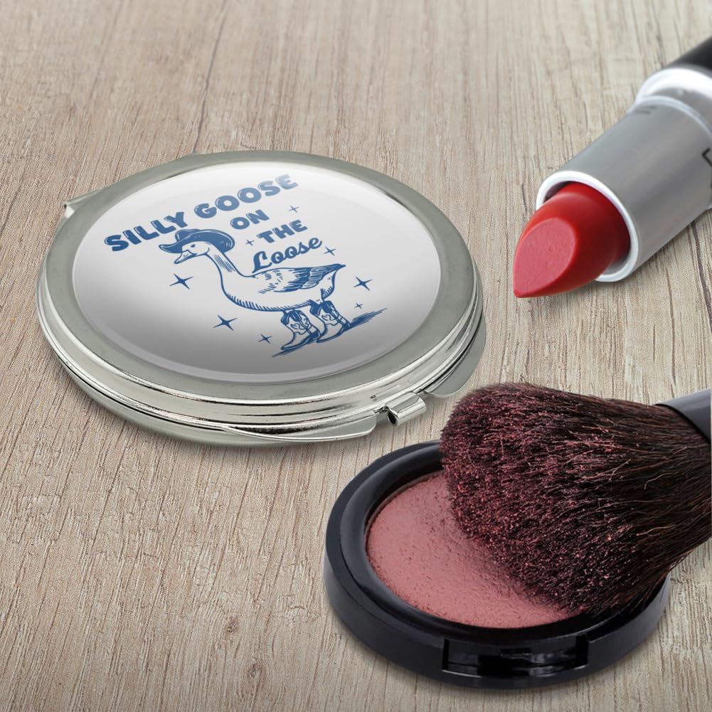 GRAPHICS & MORE Silly Goose on The Loose Compact Travel Purse Handbag Makeup Mirror
