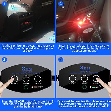 Ultraviolet Electric Shoe Deodorizer Specially Designed for Cars, UV Shoe Sanitizer with Timer, 360° UV Sanitizer Compact Sneaker Deodorizer, Eliminate Bad Odor and Sanitize 10W
