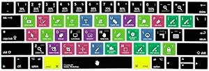 WYGCH Photoshop PS Shortcuts Hotkey Ultrathin Keyboard Cover for MacBook Pro 13 15 inch 2019 2018 2017&2016 with Touch Bar&Touch ID Model:A2159 A1989 A1706/A1990 A1707,USA Version