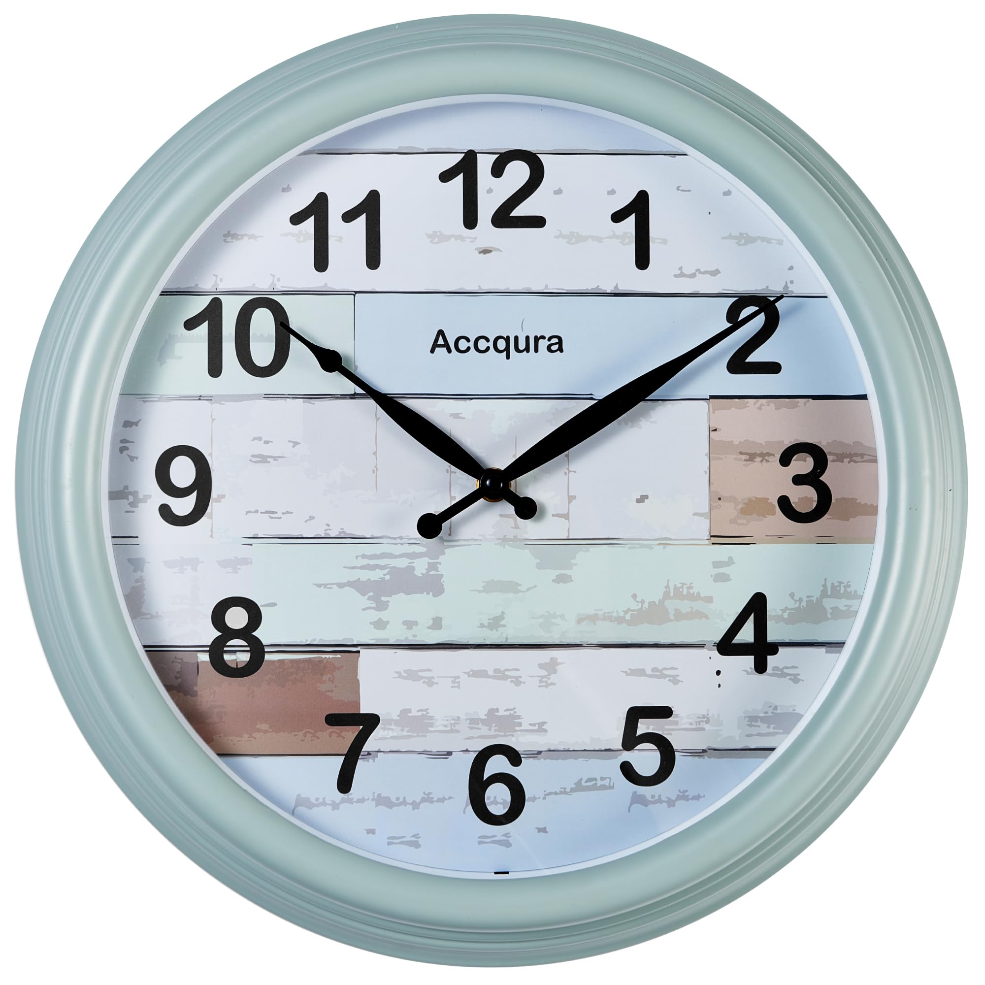 Accqura 15 Inch Large Outdoor Clock Waterproof Wall Clocks Battery Operated Retro Indoor Outside Weatherproof Decor for Patio Garden Pool Porch Fence