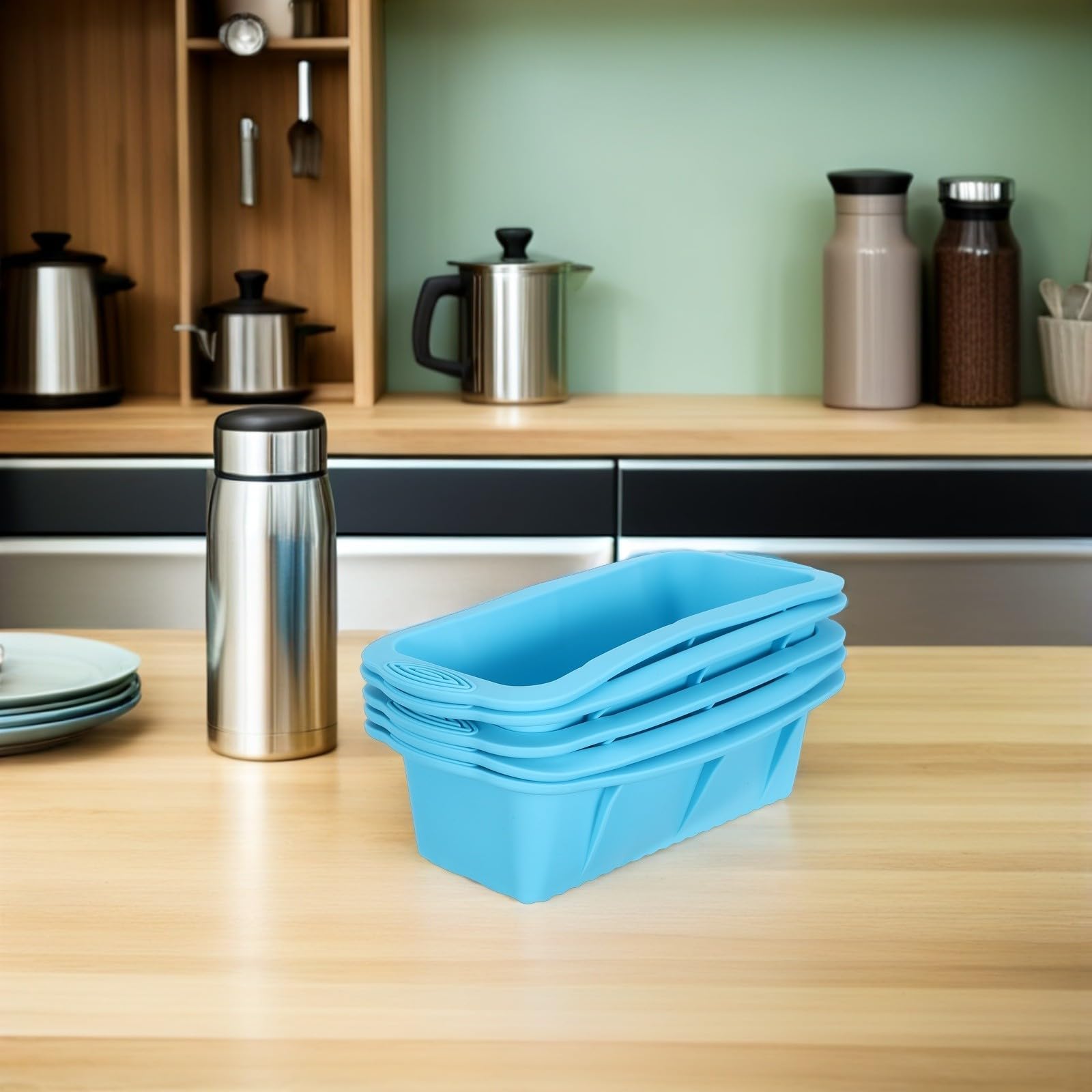 Molde para Barra de Hielo de Silicona Reutilizable, 5 Piezas | Extragrande para Baño de Hielo y Actividad de Verano, Apilable, Liberación Fácil, Grado Alimentario