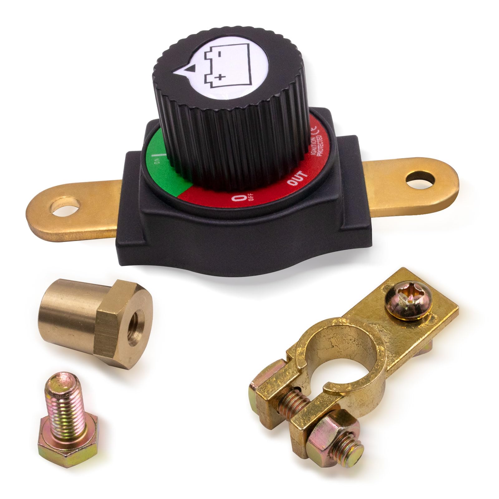 Coupe Batterie 12V-48V, Coupe Batterie en laiton | Coupe Circuit Batterie 12v pour Couper Rapidement l'alimentation, Adapté aux Voitures, Motos, Caravanes, Bateaux