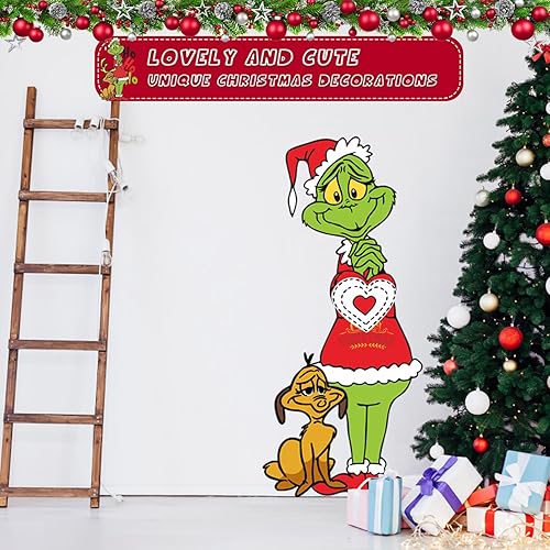 Miniatura 6 de Decoraciones navideñas grandes y divertidas, recortes clásicos de cartón para Navidad, pared, puerta, árbol, porche, decoración de ventana (estilo 1)