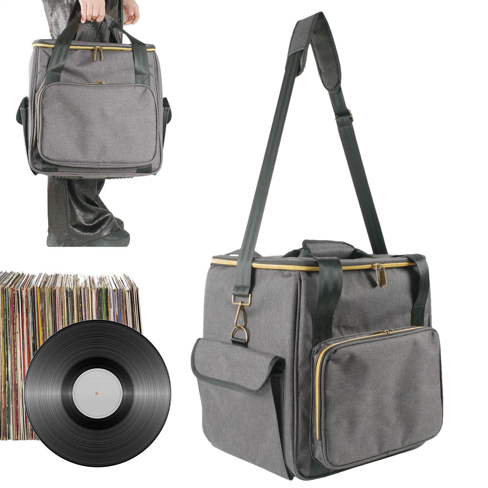 Box di Archiviazione dei Record - Borsa per Organizzatore da Viaggio, Busta Organizzatore | Organizzatore di Registrazioni in Vinile di Grande capacità con Coperchio, Archiviazione Sicura per Un
