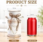 Hacaroa 2 Boite de lait métallique, vase galvanisé rustique, 7.5 Shabby de pouce Chic Can Jug avec poignée, Vase de fleurs décoratives primitives Mini Pitcher pour la maison, Salon, Cuisine, Décoration de ferme