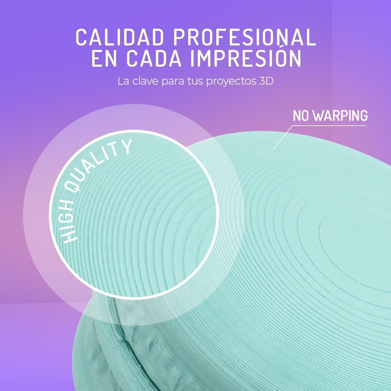 WINKLE PLA HD Pastel Filament 1.75 mm Turquoise Blue, 300 g Spool, 3D Printer Filament Compatible with FDM Printers, 3D Printing Materials, Dimensional Accuracy +/- 0.05 mm, Easy to Print