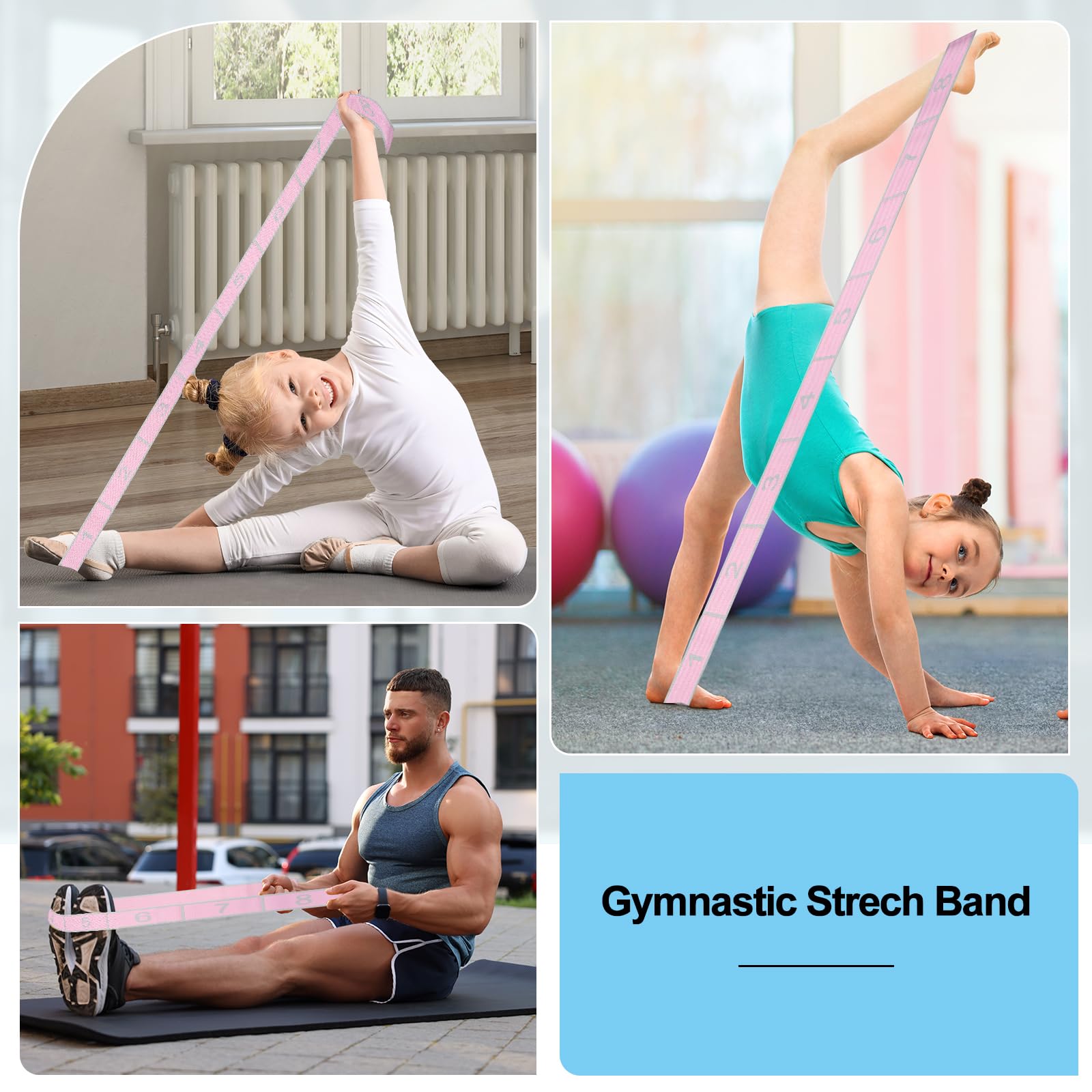 Gymnastics Stretch Band, elastico danza yoga stretching band per allenatore in allenamento di ginnastica, yoga, latino