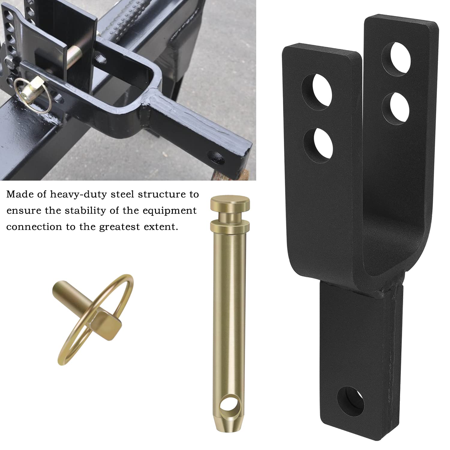 Adaptateur d'attelage Rapide Polyvalent utilisé pour régler Les mouvements du Support de maillon supérieur pour Les maillons supérieurs de catégorie 1