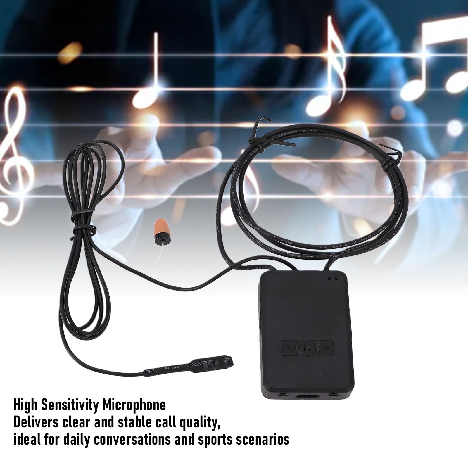 Auricolari Bluetooth Wireless, Auricolari Sportivi per Lettore MP3 in ABS con Microfono Incorporato, 4 Ore di Riproduzione, modalità Scheda di Memoria, per Eseguire Chiamate Musicali in