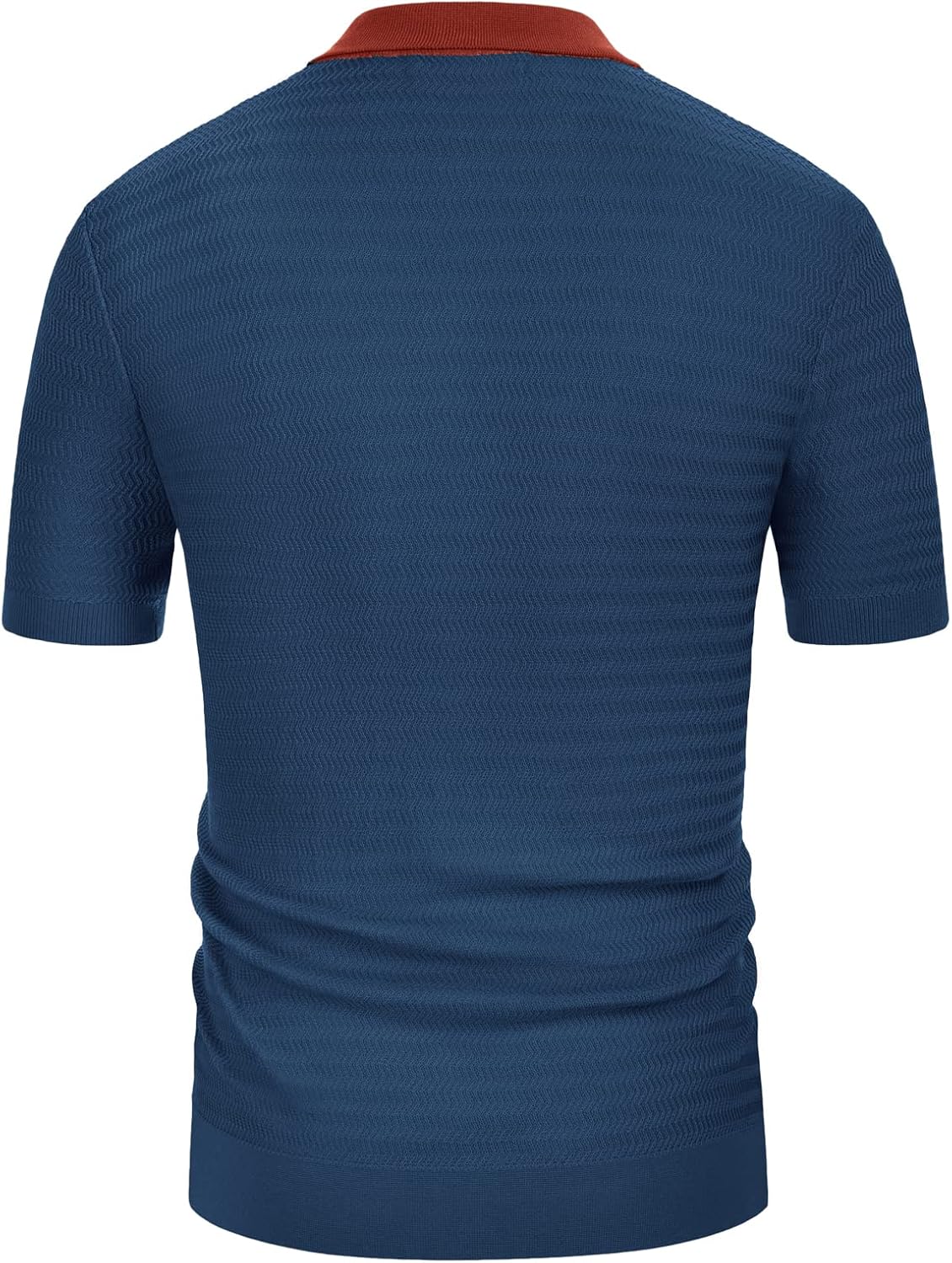 PJ PAUL JONES Men's Vintage Stripe Knit Polo Shirts Short Sleeve Stylish Button Down Cardigan Sweater - Image 4