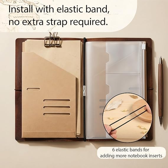 2PACK A5 Size Travelers Journal Notebook Accessories Inserts Kit