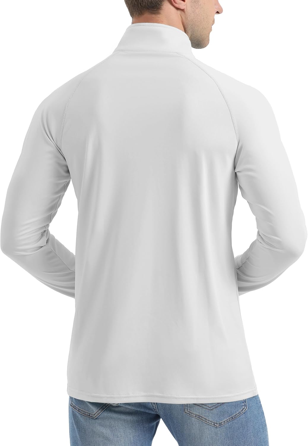 KINSWT Mens UPF 50+ Sun Shirt Long Sleeve 1/4 Zip SPF UV Protection Lightweight Quick Dry Quarter Zip Golf Shirt - Image 2