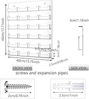 Vista 2 de Lincia Acrylic Business Card Holder Wall Mount Clear Sticker Display Rack Multiple Clear Card Organizing Sticker Display Stand Pre Drilled Acrylic