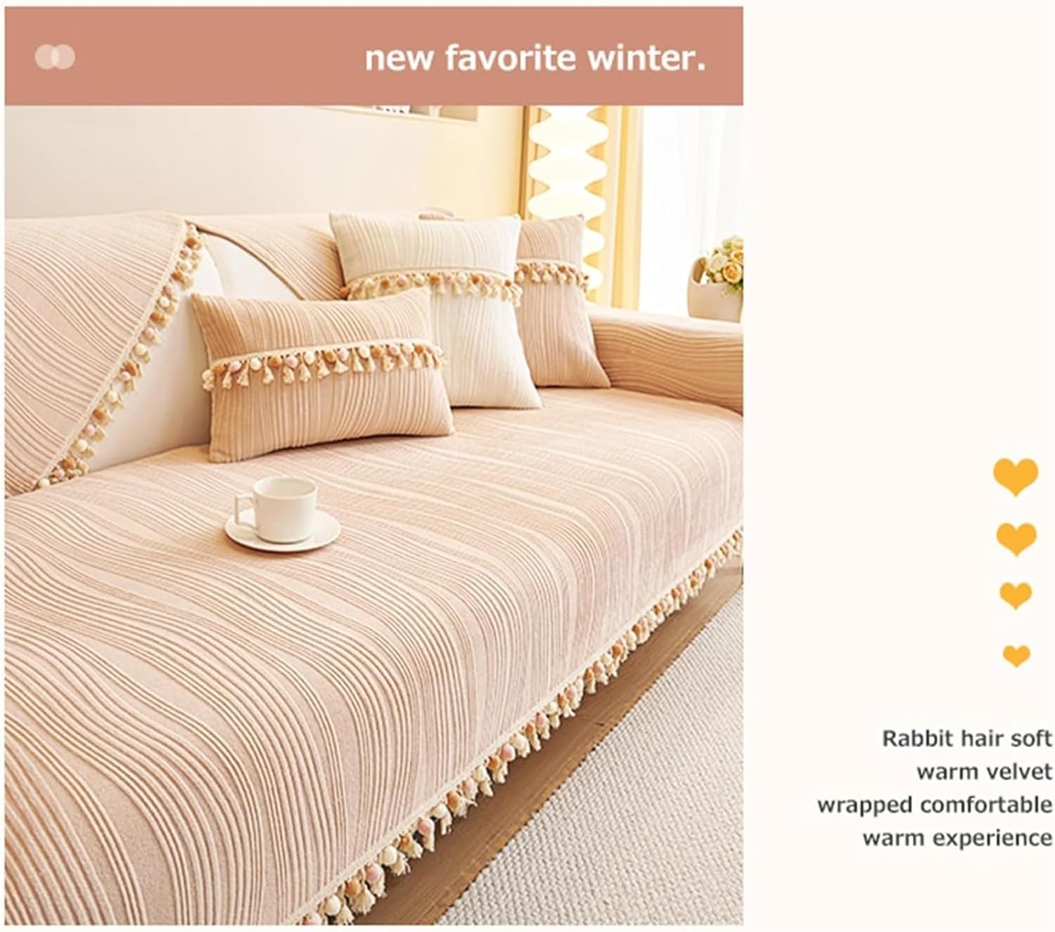 Couch Cover for Dogs Washable， Pet Friendly Couch Protector Non Slip Cover Sofa Slipcover(Pink,Pillowcase 50 * 30cm-1 pc)