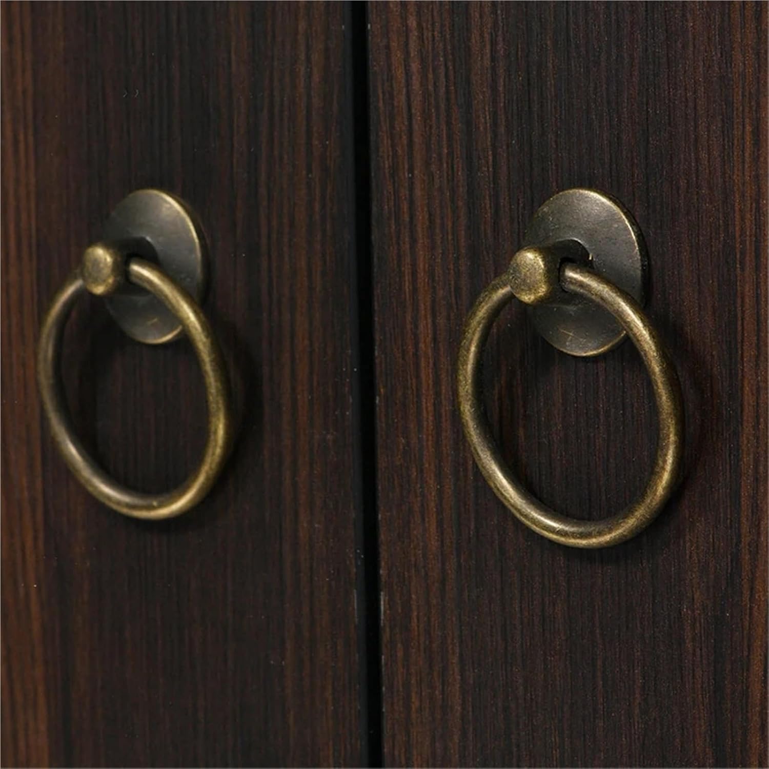 Drawer Ring Pull Handles, Drawer Ring Pull Handles Cabinet Knobs Zinc Alloy Multicolor 52mm x 43mm Pack of 20 Pcs(A4)