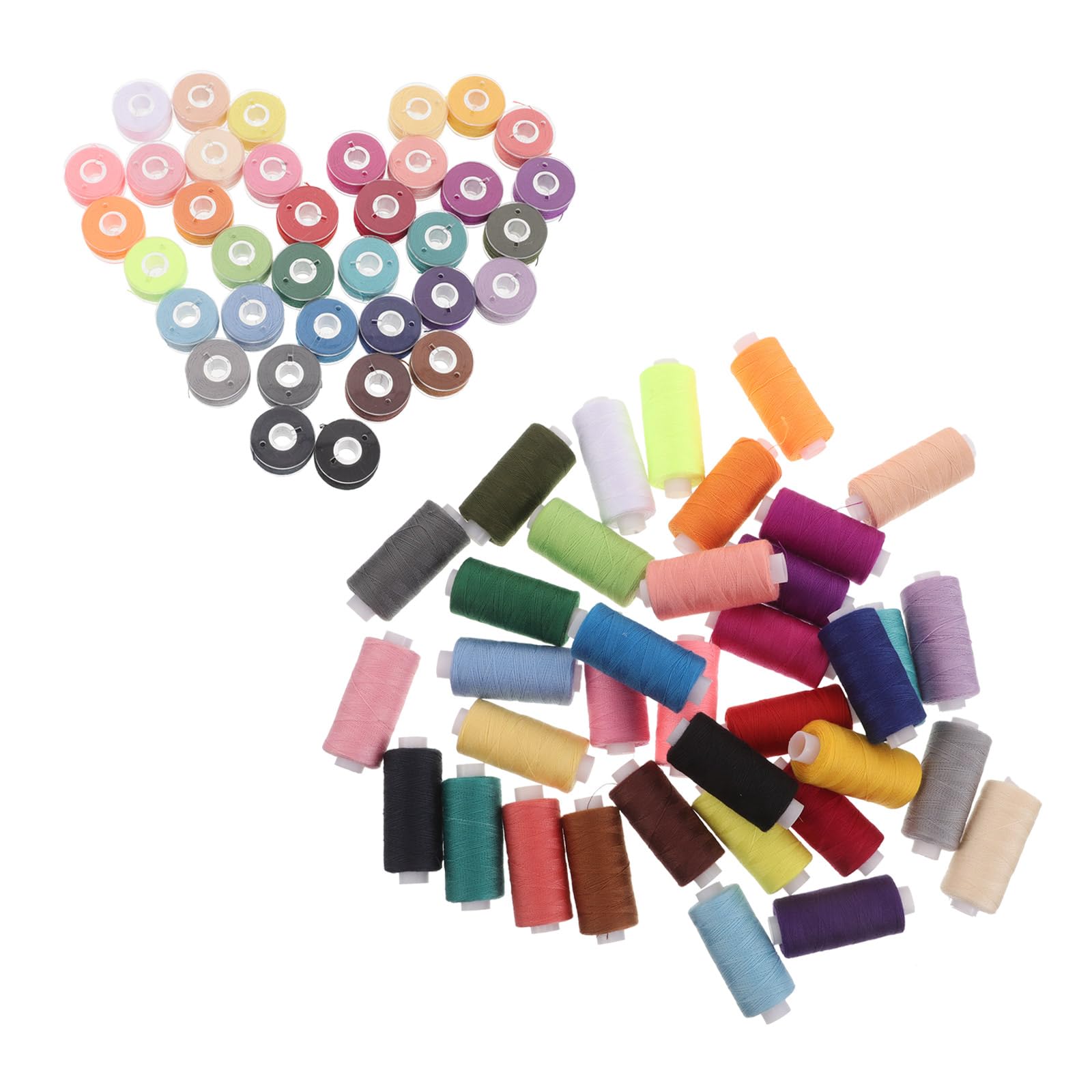 Healvian Hilo de Coser de Poliéster 400 Yardas, Juego de 36 Bobinas de Hilo para Máquina y Costura a Mano, 36 Colores Surtidos para Bordado y Acolchado en Manualidades