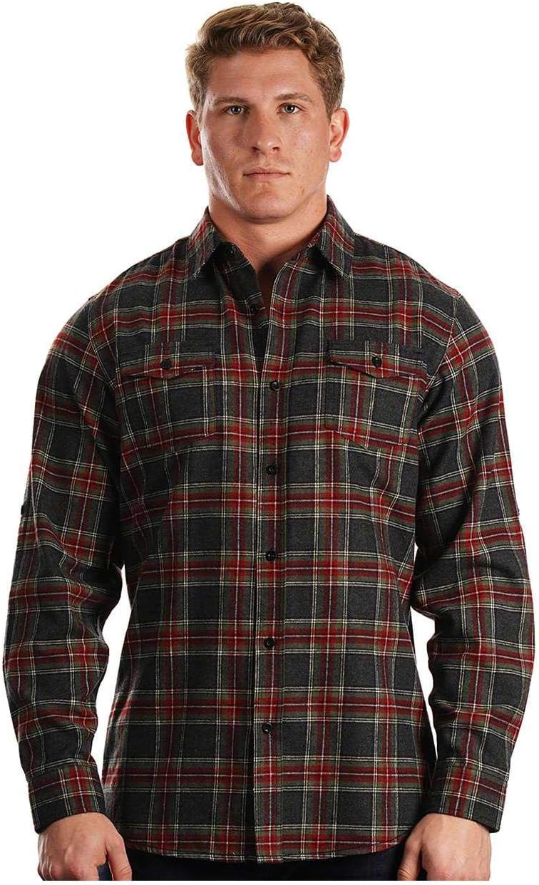 Burnside Men's Yarn-Dyed Long Sleeve Flannel Shirt