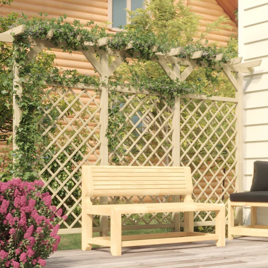 vidaXL Valla de jardín con pérgola Madera Pino impregnada 300x50x200cm