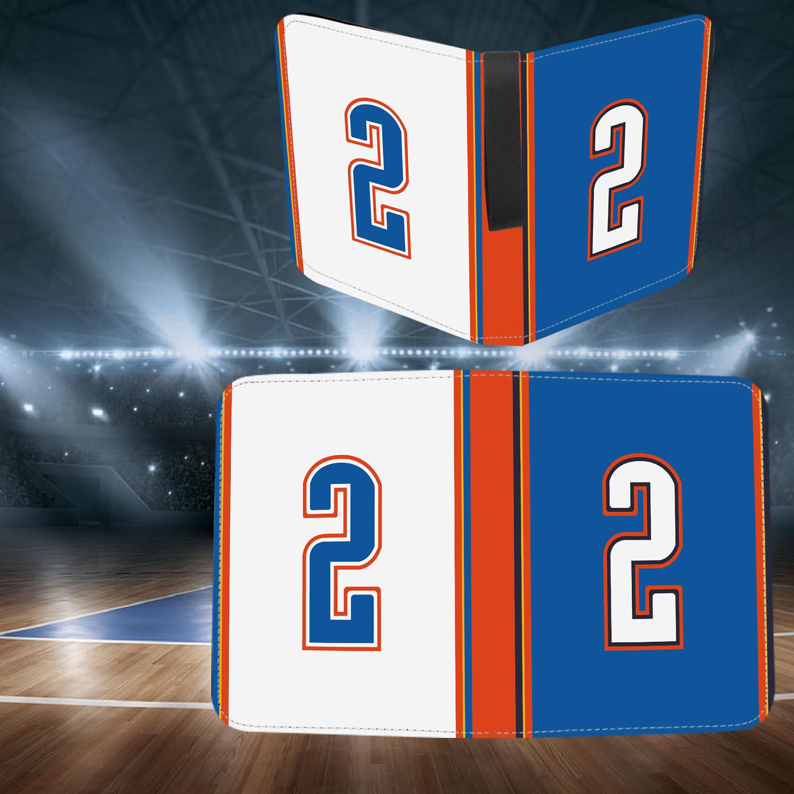 Basketball-Kartenbinder mit Ärmeln, 900 Taschen, Oklahoma City Basketball-Kartenhalter für #2 Sammelkarten, Sammelalbum, Ordner, Organizer, 3-Ring-Aufbewahrungsbox, Buch für Kinder, Jungen, Geschenk