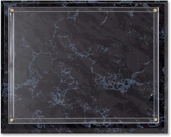 PaperDirect Marbled Black Wood Slide-In Certificate Wall Plaque