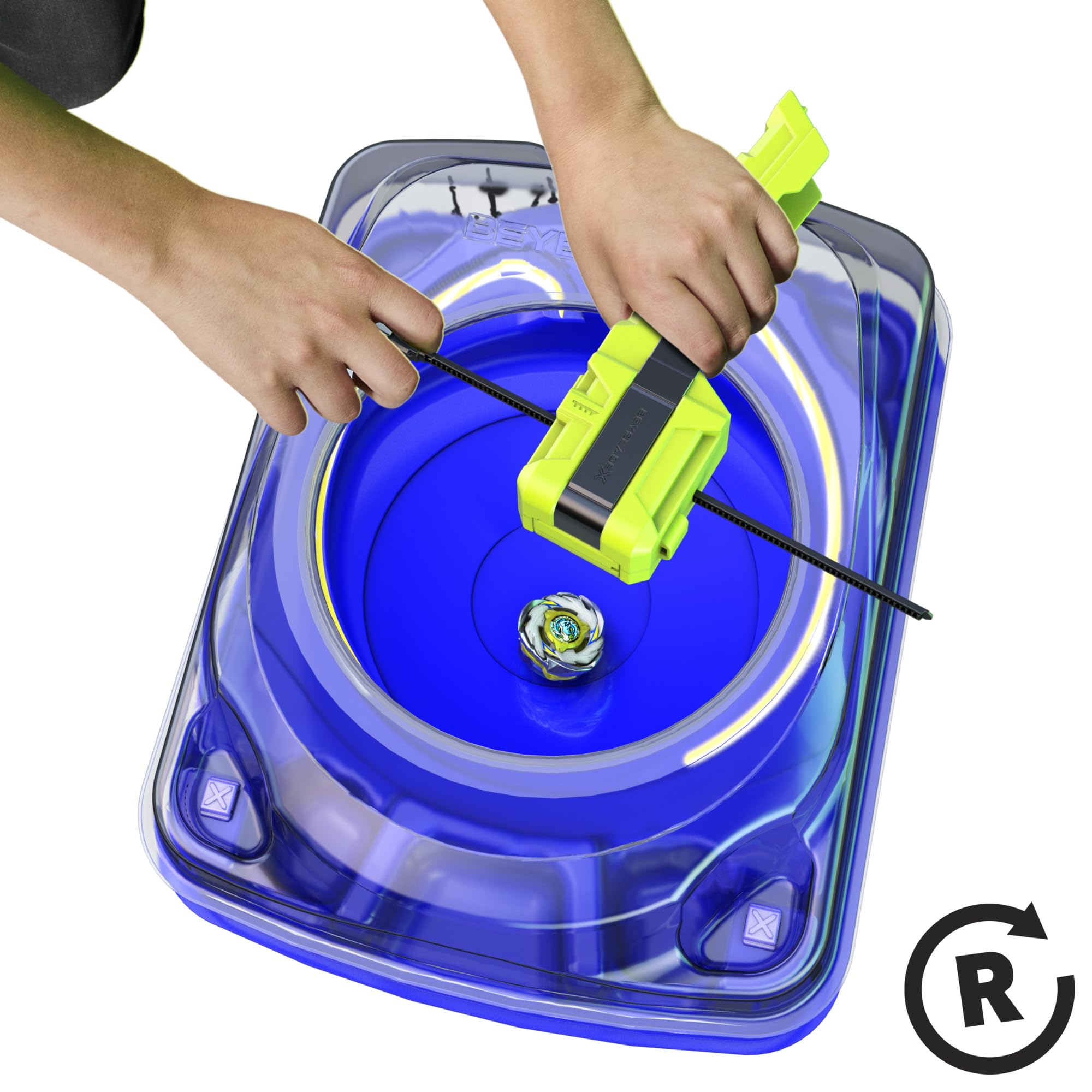 Zestaw Beyblade X z wyrzutnią Clip & Rip i prawoskrętnym bączkiem Takara Tomy rodzaju: atak, zabawki z bączkami do walki, wiek: od 8 lat