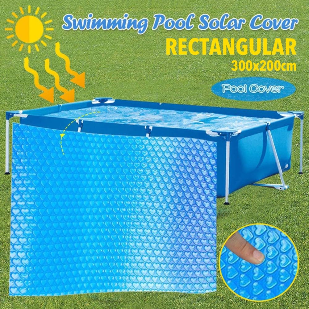 Cubierta Solar Para Piscina - Cubierta De Calefacción Para Piscina | Rettangolare Aislada | Calentador De Piscina Resistente A Los Rayos UV, Reduce La Evaporación Del Agua Para Cubierta Solar Pa