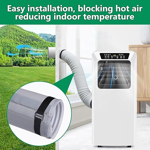 Miniatura 7 de 2 fundas de aislamiento de manguera de CA portátiles, envoltura de manguera de aire acondicionado, se adapta a mangueras de escape de 5 y 5.9