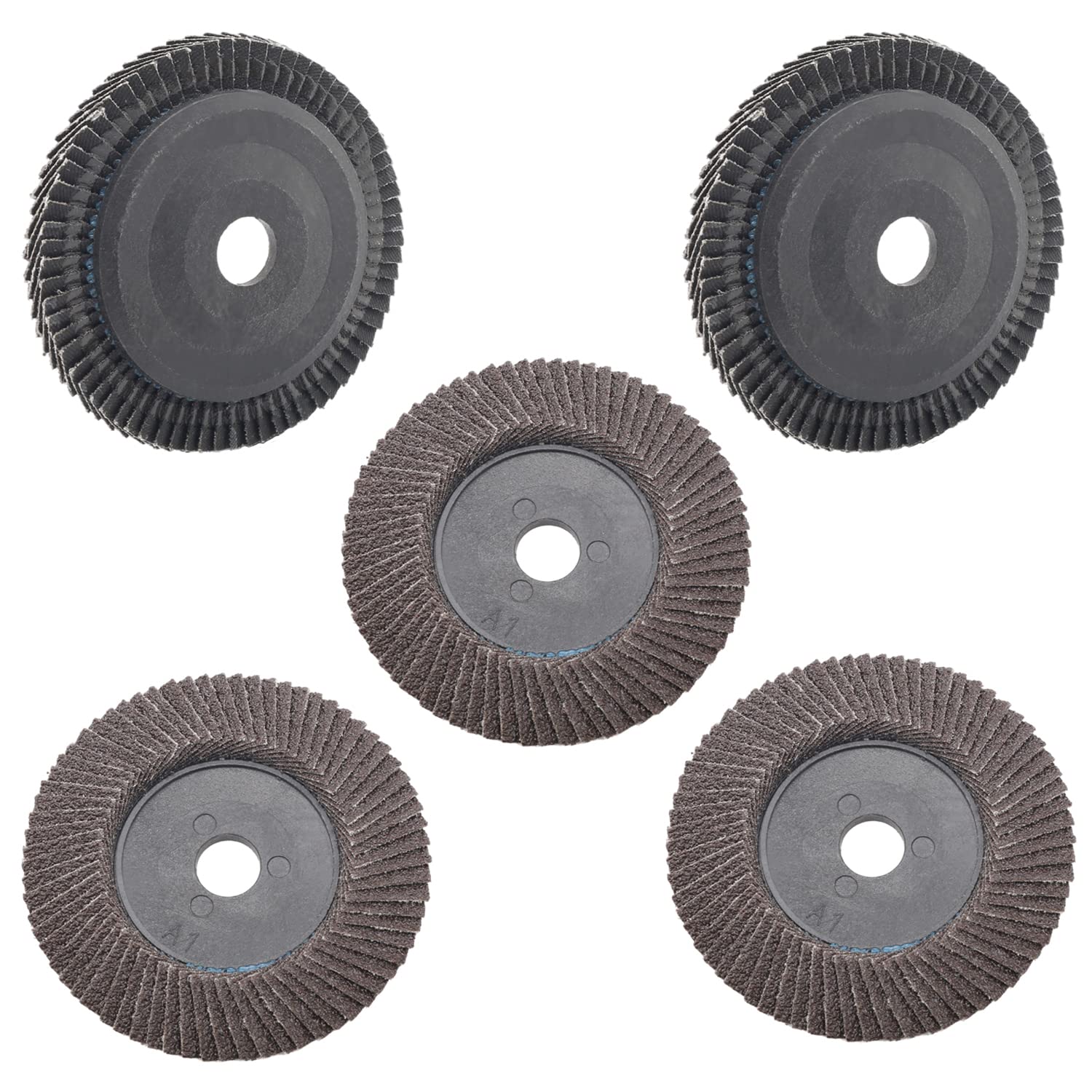 Auniwaig 10PCS 4-Inch Flap Discs,60 Grit Angle Grinder Sanding Discs,Grinding Wheels Sanding Discs Silicon Carbide Abrasives with 5/8" Arbor for Metal/Wood Grinding