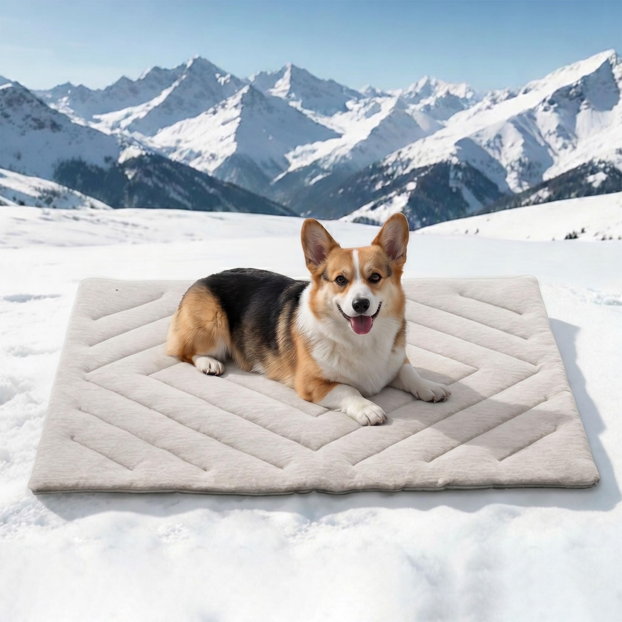 Tappetino refrigerante per cani, auto-raffreddante, pieghevole, per cani e gatti, lavabile in lavatrice (grande)
