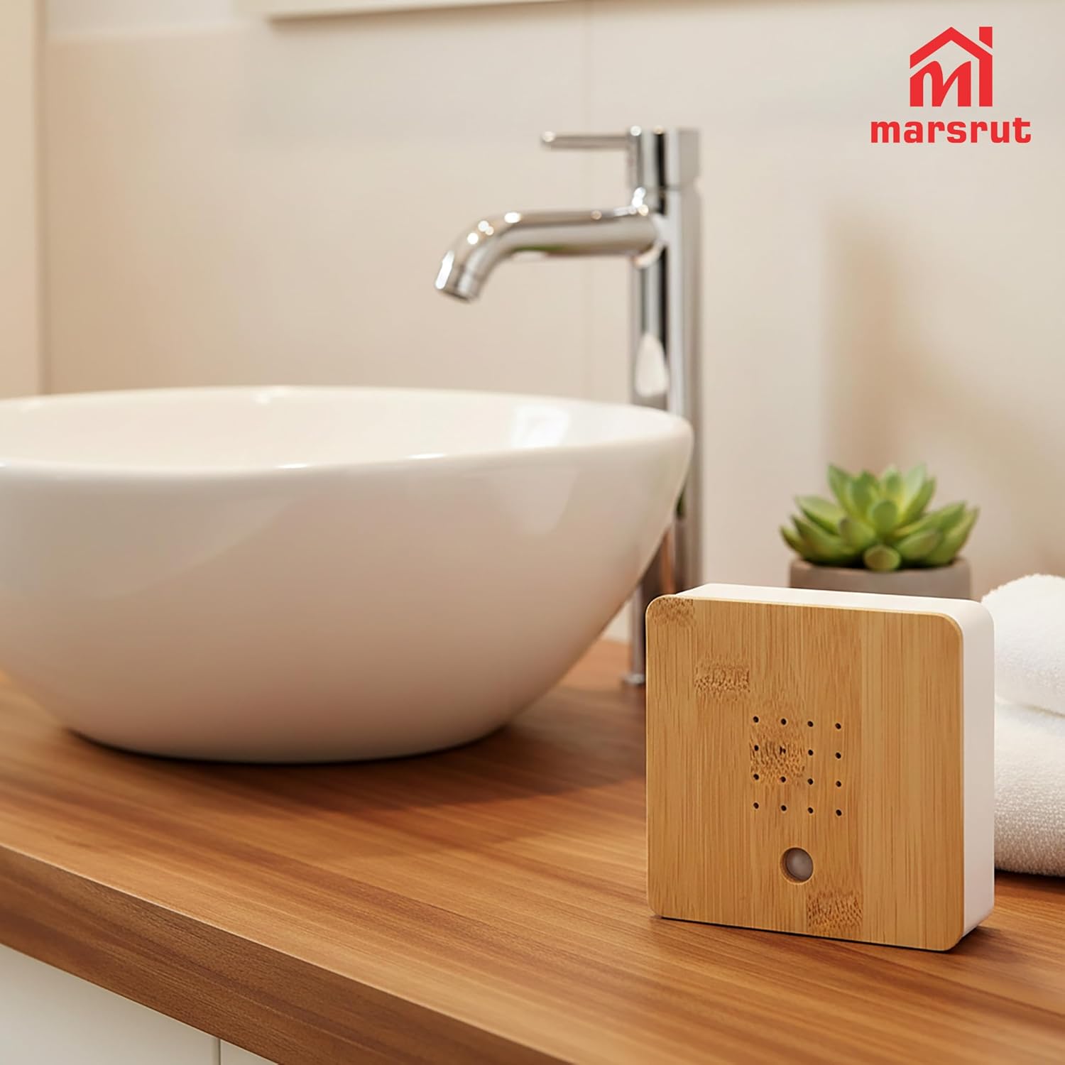 Singing Bird Song Box Machine, Bird Chirping Sound Device, Motion Sensor Activated Speaker with Natural Sounds, Nature Ambient Noise for Spa, Bathroom, Guest, Relaxation, Therapy & Sleeping, 4.7"