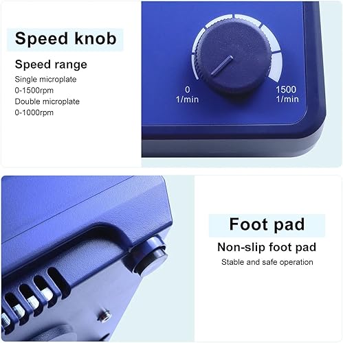 Miniatura 5 de Agitador magnético MX-M 96Well Mezclador de placa de velocidad ajustable Agitador de microplacas Equipo de laboratorio Agitador de mezcla 0-1500 RPM