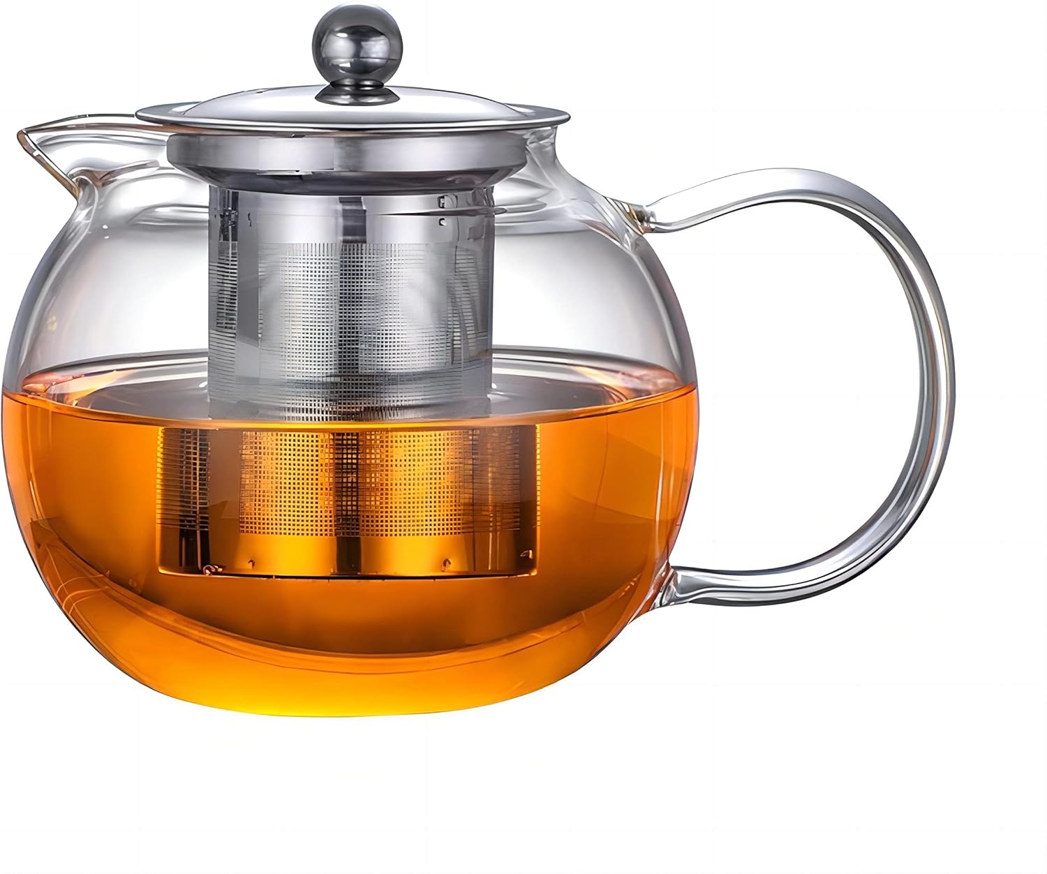 HiWomo 32oz/950ml Glass Teapot with Removable Stainless Steel Infuser