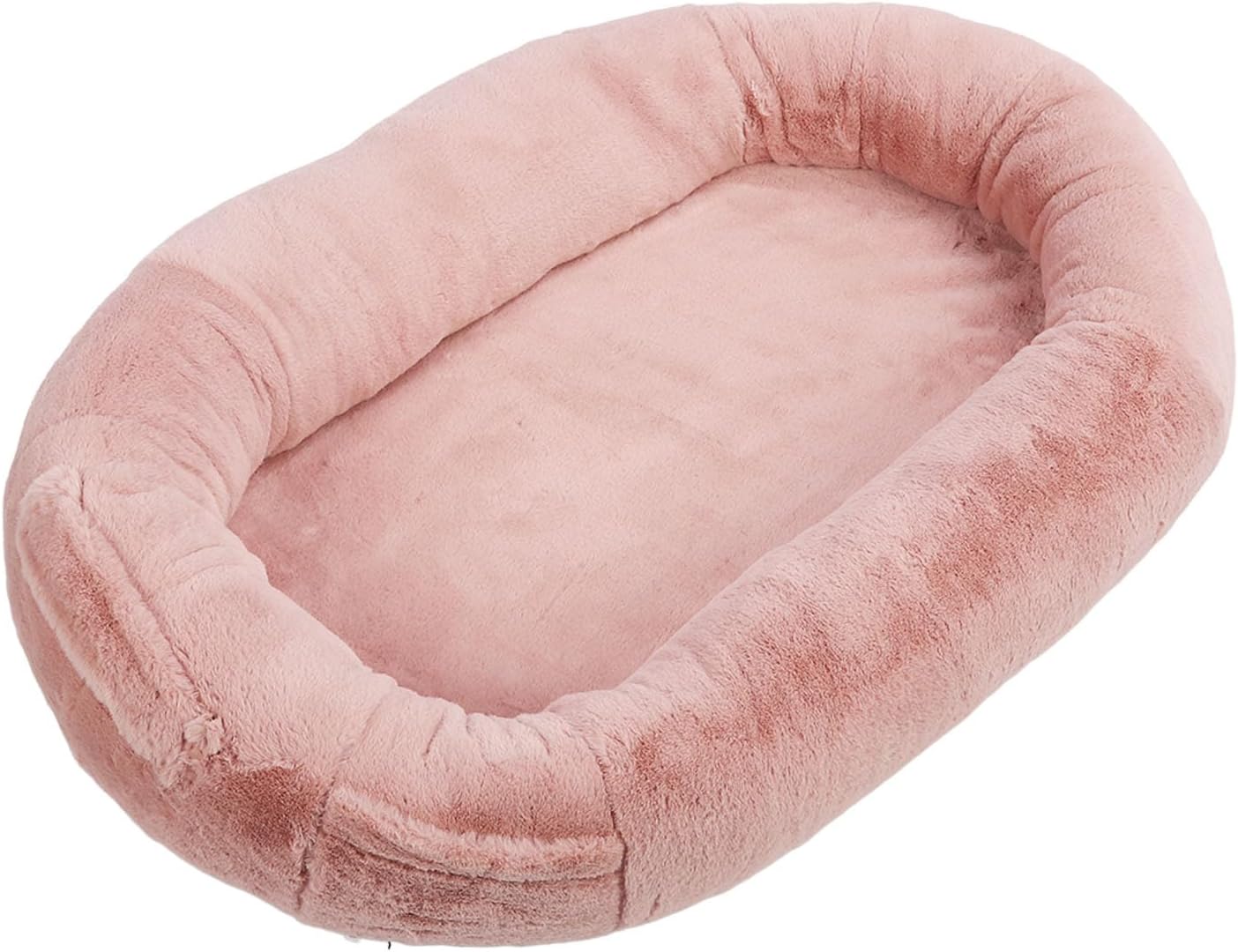 Human Sized Big Dog Bed with Storage Pocket, Washable Detachable Orthopedic Napping Human Dog Bed for Adult and Pets, Comfort and Bonding (100 * 70 * 30)