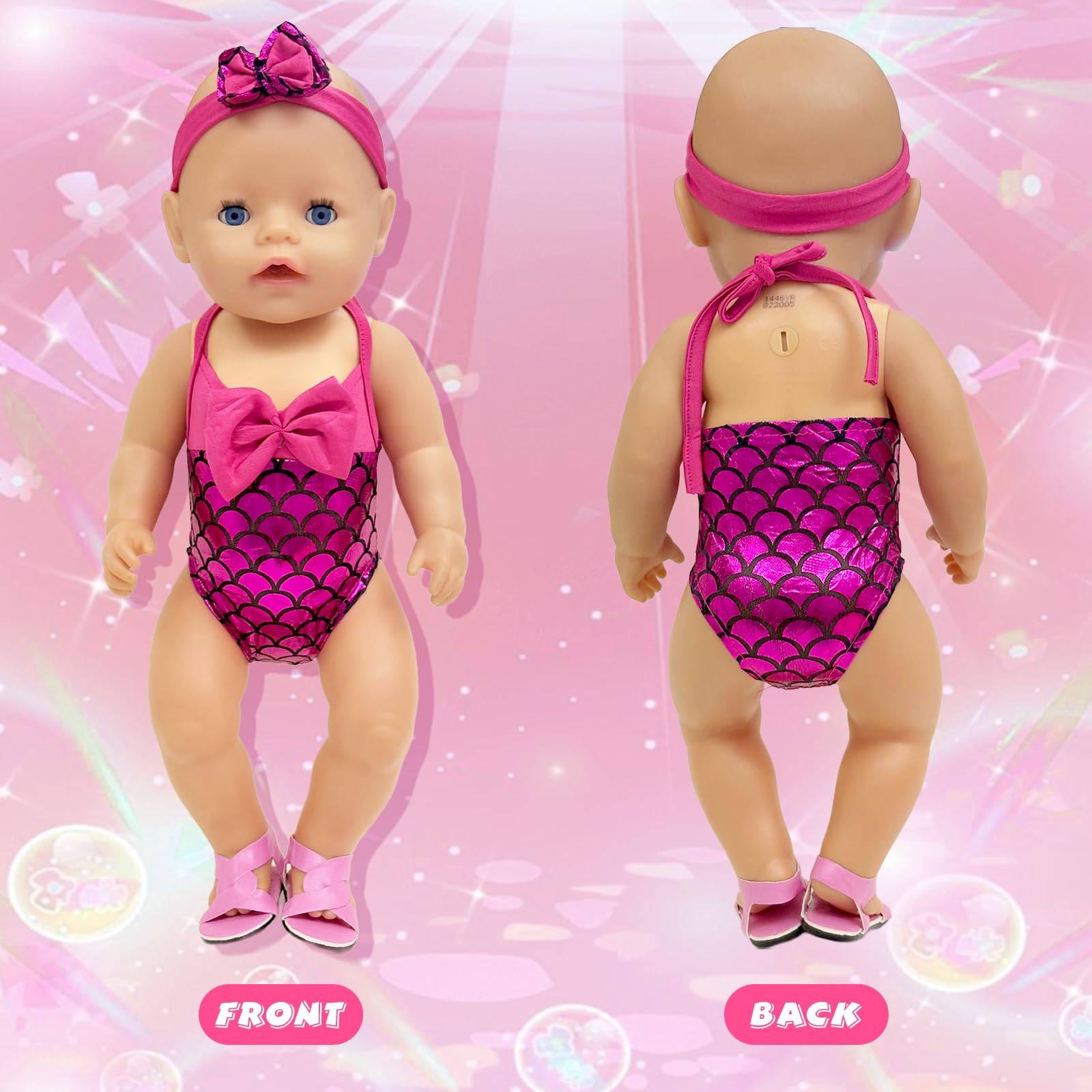 Meerjungfrau Bade-Set Für Puppen - 8-teiliges Outfit Mit Schwimmring & Accessoires