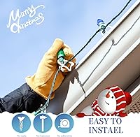Vista 8 de Clips de luz navideños, clips de luz de Navidad, ganchos de canaleta para colgar al aire libre para decoración de Navidad, cadena de luces