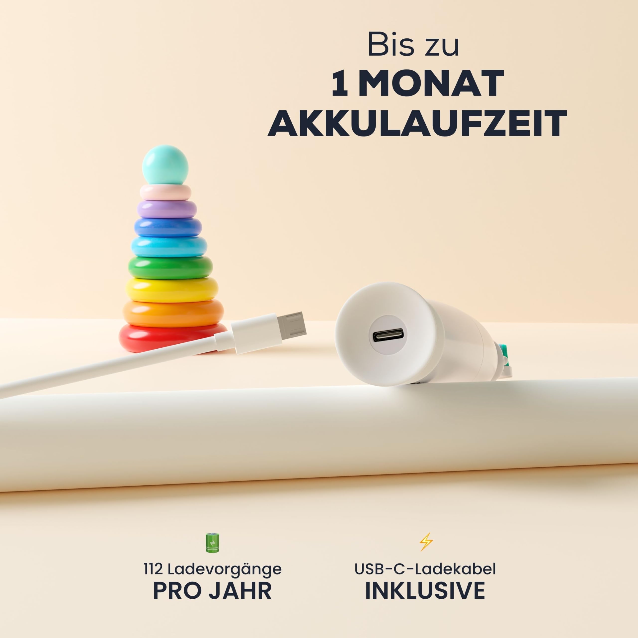 NEOPULSE NEOKIDS® Elektrische Kinderzahnbürste – Schallzahnbürste für Kinder ab 3 Jahren – ultraweiche Borsten – 2 Modi – 2-Minuten-Timer mit 30-Sekunden-Intervall – 1 Monat Akku – inkl. 50 Sticker