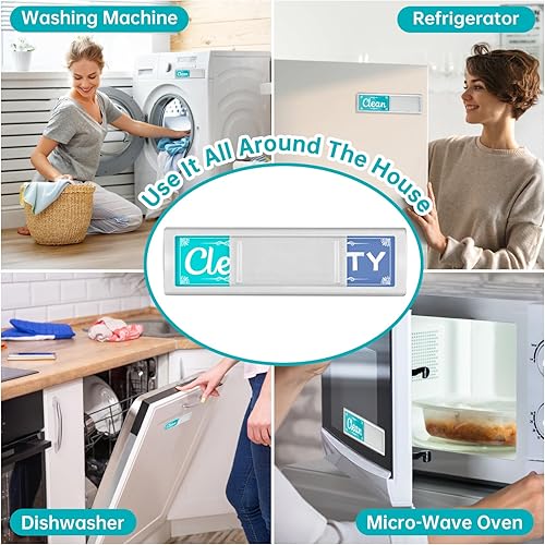 Miniatura 6 de Imán para lavavajillas Clean Dirty Sign, verde y azul Clean Dirty Magnet para lavavajillas, refrigerador, letreros de cocina, decoración de cocina y