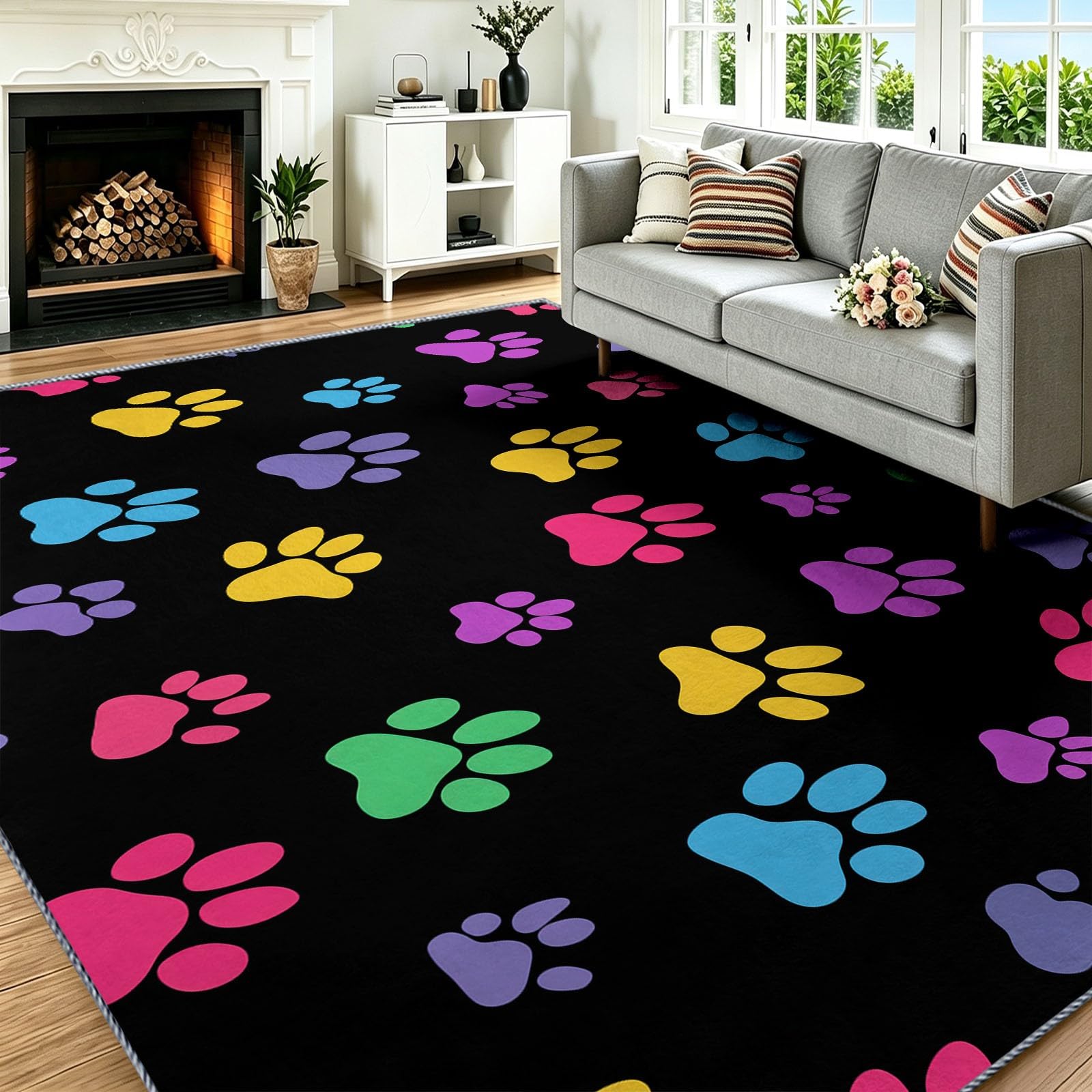 Tapis de sol lavable pour cuisine et entrée ambiance chat mignon